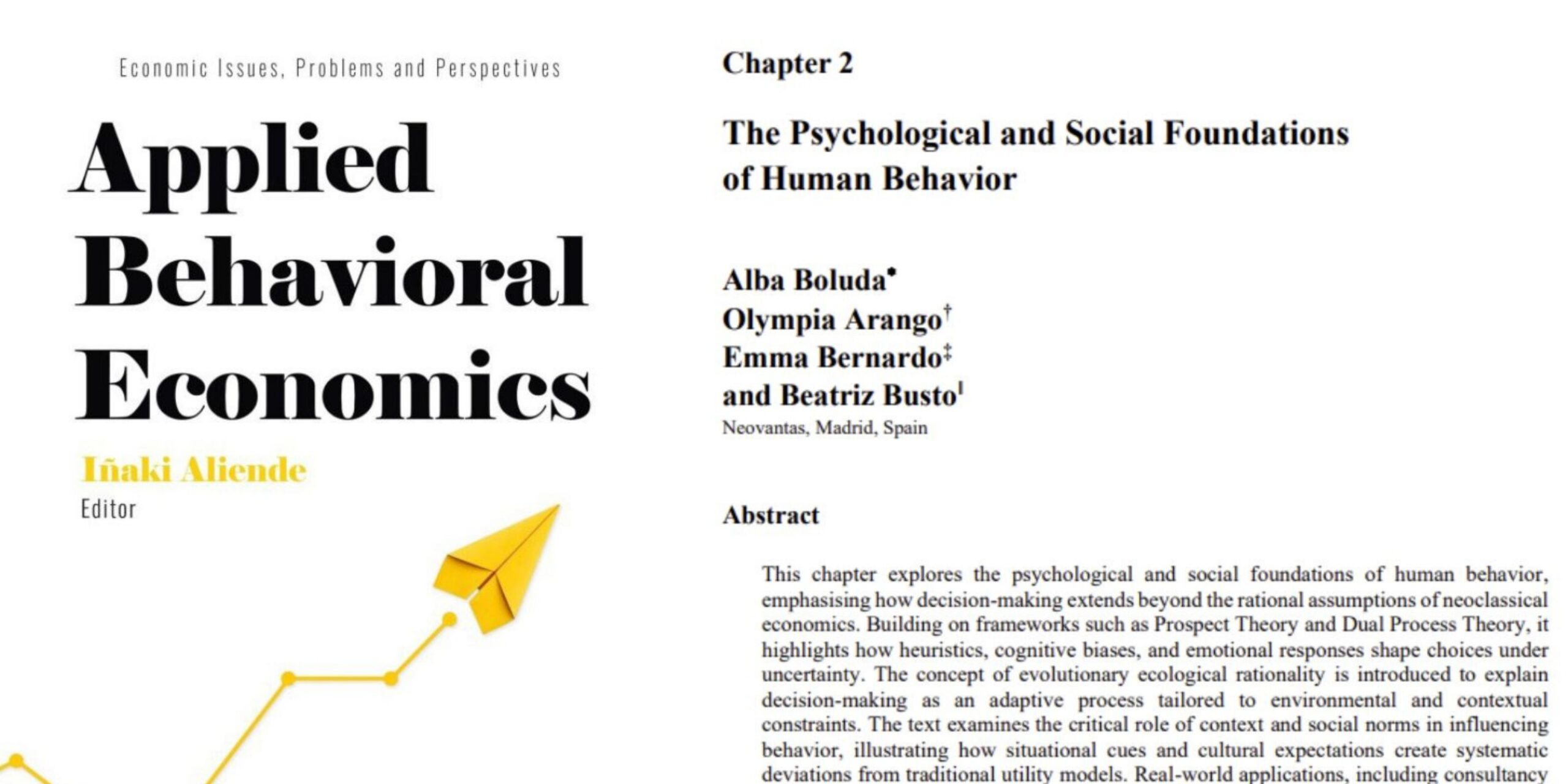 Applied Behavioral Economics: Theory, Method, and Practice for Driving Decisions, editado por Iñaki Aliende